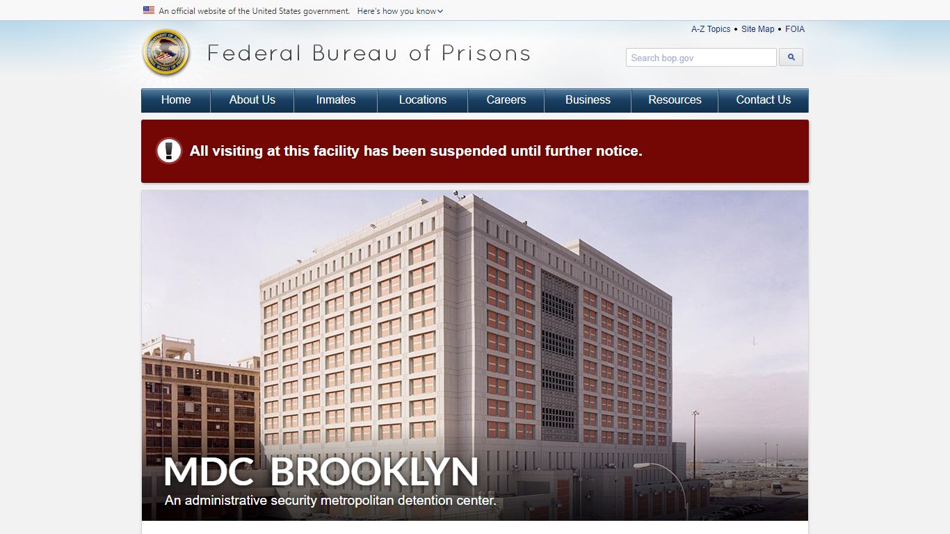 MDC Brooklyn - Federal Bureau of Prisons