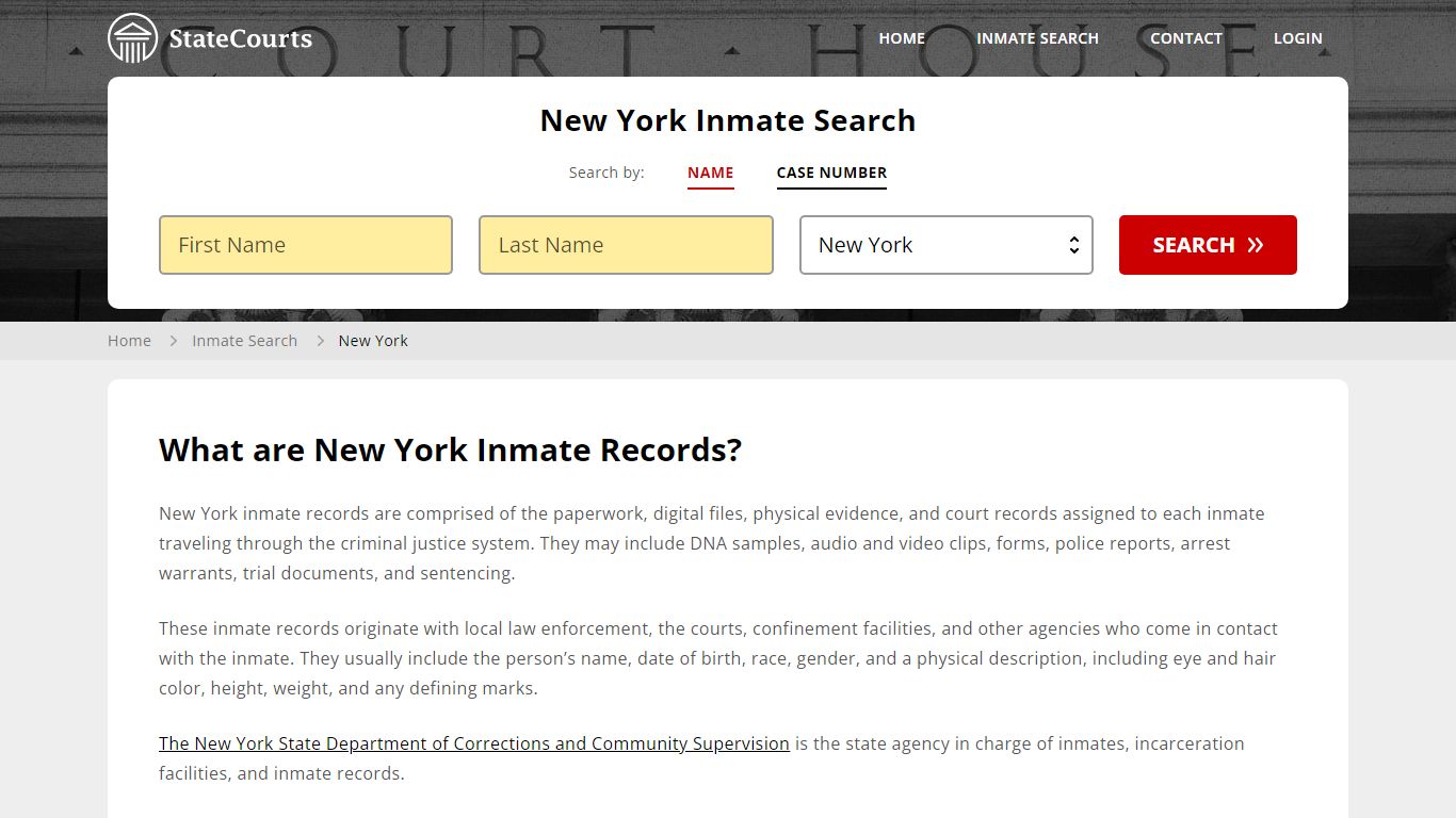 New York Inmate Search, Prison and Jail Information - StateCourts